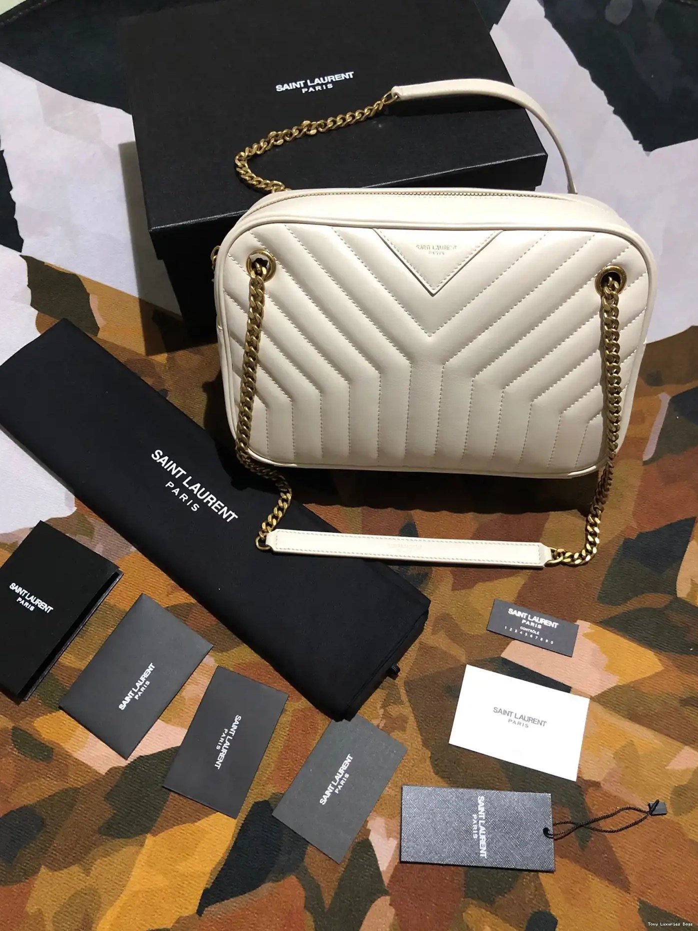 Tony Luxuries SMOOTH JOAN IN CAMERA BAG LEATHER YSL Y-QUILTED 0629